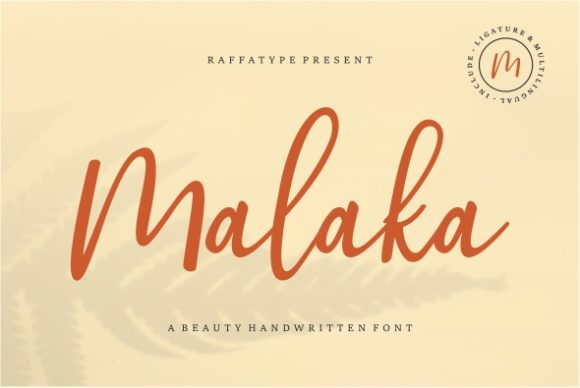 Malaka: A Handwritten Font for Editorial Excellence
