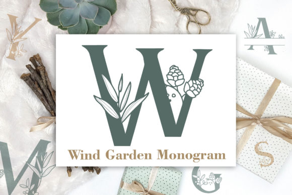 Wind Garden Monogram: A Delicate Script for Editorial Elegance